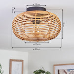 Lámpara de techo empotrada de estilo bohemio para dormitorio y sala de estar