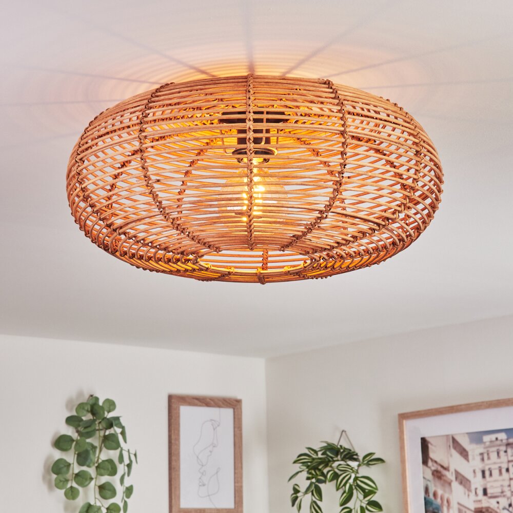 Lámpara de techo escandinava boho de montaje al ras para sala de estar y dormitorio