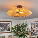 Plafón de techo bohemio moderno con dos luces para sala de estar y dormitorio