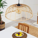 Lámpara colgante de bambú estilo bohemio para cocina y comedor