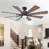 Ventilador de techo tipo molino de viento Aries LED de Ø183 cm con luz y mando a distancia