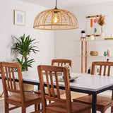 Lámpara colgante de bambú estilo bohemio para cocina y comedor