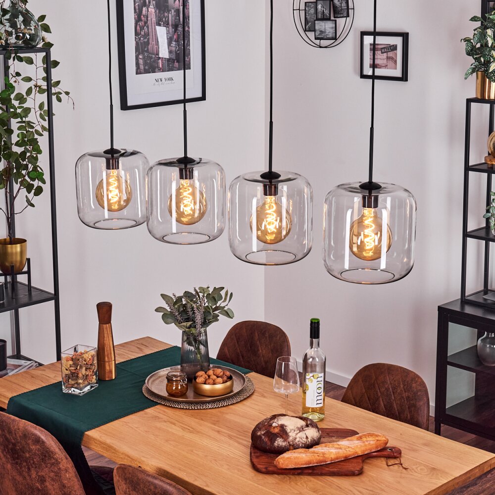Lámpara colgante lineal nórdica moderna para comedor y sala de estar