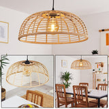 Lámpara colgante de bambú estilo bohemio para cocina y comedor