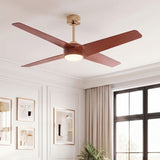 Ventilador de Techo Silencioso Parvez de Madera Cherry Ø152 cm con Luz LED