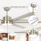Freda Ø165cm Motor DC Ventilador de techo moderno con luz LED y mando a distancia