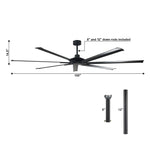 Ventilador de techo HVLS Silent Storm Ø213 cm / Ø254 cm con mando a distancia