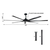 Ventilador de techo HVLS Silent Storm Ø213 cm / Ø254 cm con mando a distancia