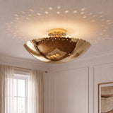 Scalloped-Edge Flush Mount Pendant Lights Ø42cm