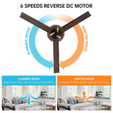 Ventilador de techo Calma Ø152 cm con luz de ratán