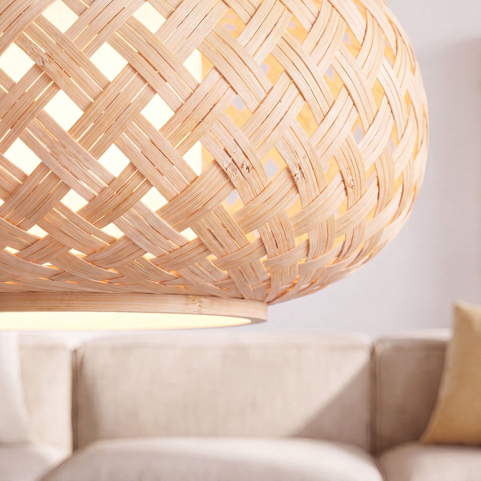 Scandinavian Bamboo Pendant Light Ø40cm