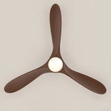 Ventilador de techo Selva nogal oscuro de Ø132 cm con luz LED y aspas de madera maciza 100% 
