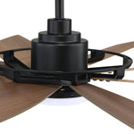 Ventilador de techo con luz Antone Ø152 cm de 8 aspas de madera Motor DC