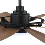 Ventilador de techo con luz Antone Ø152 cm de 8 aspas de madera Motor DC
