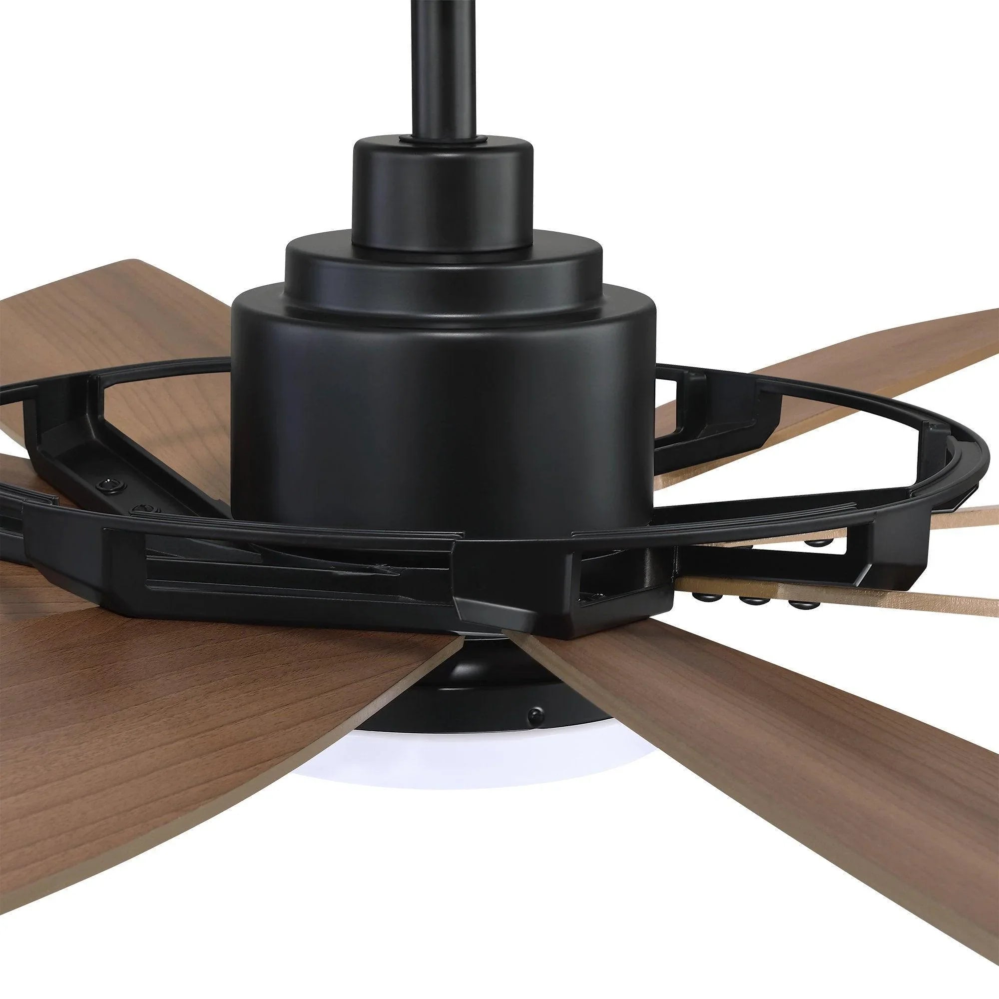 Ventilador de techo con luz Antone Ø152 cm de 8 aspas de madera Motor DC