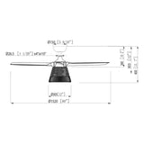 Ventilador de techo Calma Ø152 cm con luz de ratán