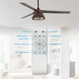 Ventilador de techo Calma Ø152 cm con luz de ratán