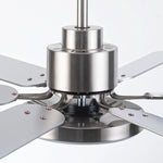 Ventilador de techo moderno Lucknow de 152 cm (60") con iluminación y mando a distancia