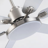 Ventilador de techo moderno Lucknow de 152 cm (60") con iluminación y mando a distancia