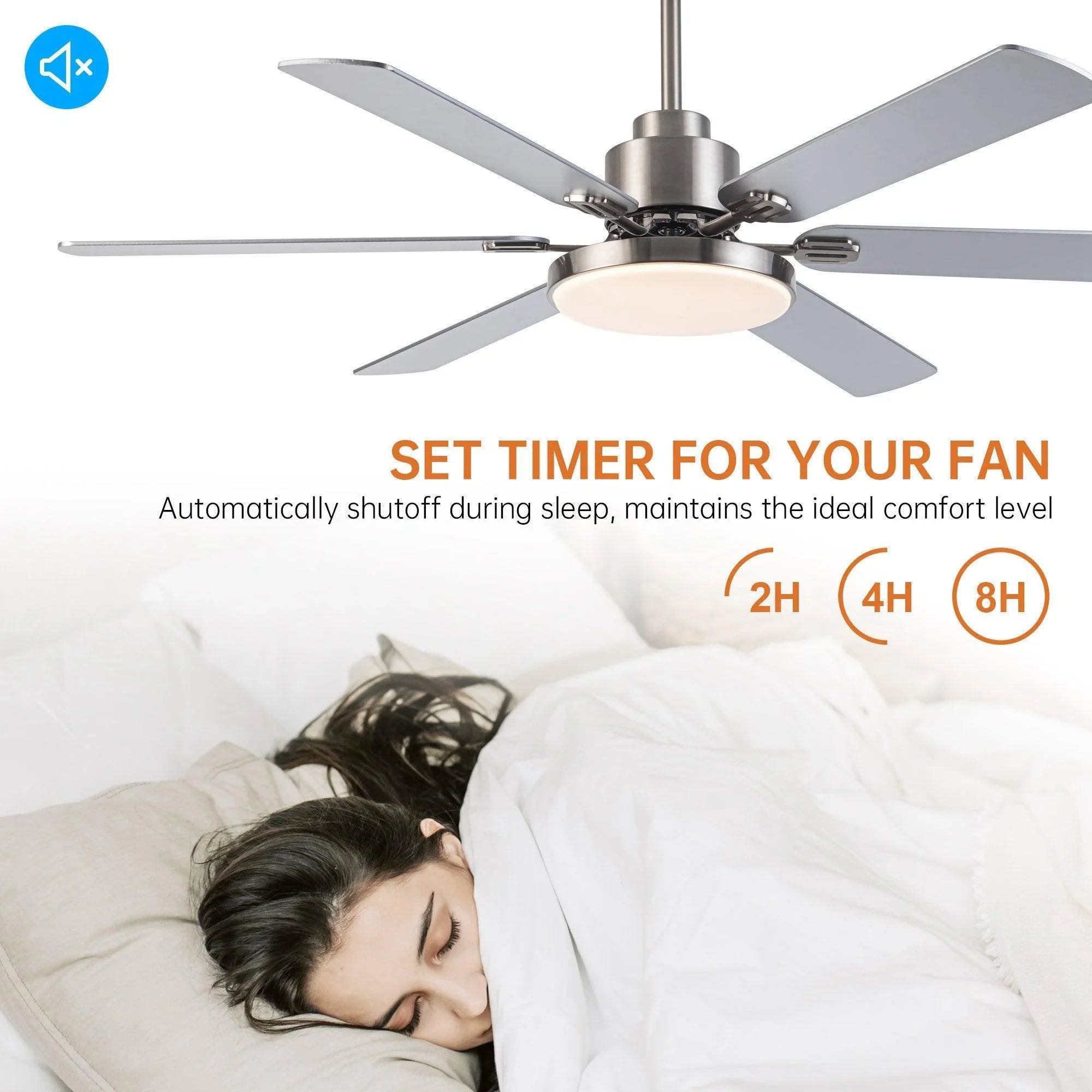 Ventilador de techo moderno Lucknow de 152 cm (60") con iluminación y mando a distancia