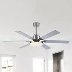 Ventilador de techo moderno Lucknow de 152 cm (60") con iluminación y mando a distancia