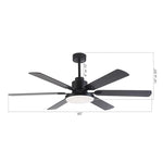 Ventilador de techo reversible de Ø152 cm Motor DC con iluminación y mando a distancia