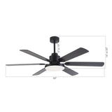 Ventilador de techo reversible de Ø152 cm Motor DC con iluminación y mando a distancia