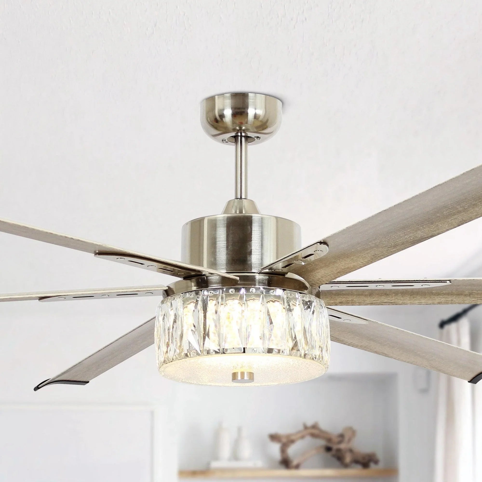Ventilador de techo reversible de Ø165 cm con luz y mando a distancia