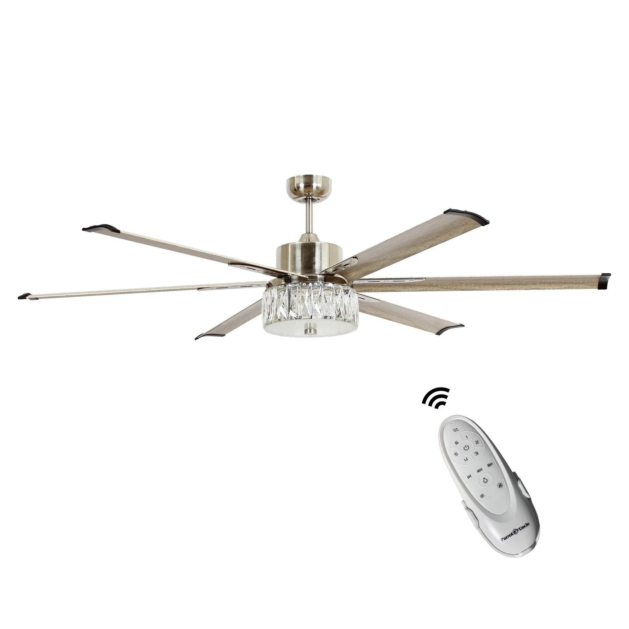 Ventilador de techo reversible de Ø165 cm con luz y mando a distancia