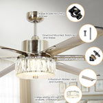 Ventilador de techo reversible de Ø165 cm con luz y mando a distancia