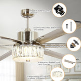 Ventilador de techo reversible de Ø165 cm con luz y mando a distancia