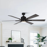 Ventilador de techo industrial Monty Ø165cm con luz y mando a distancia