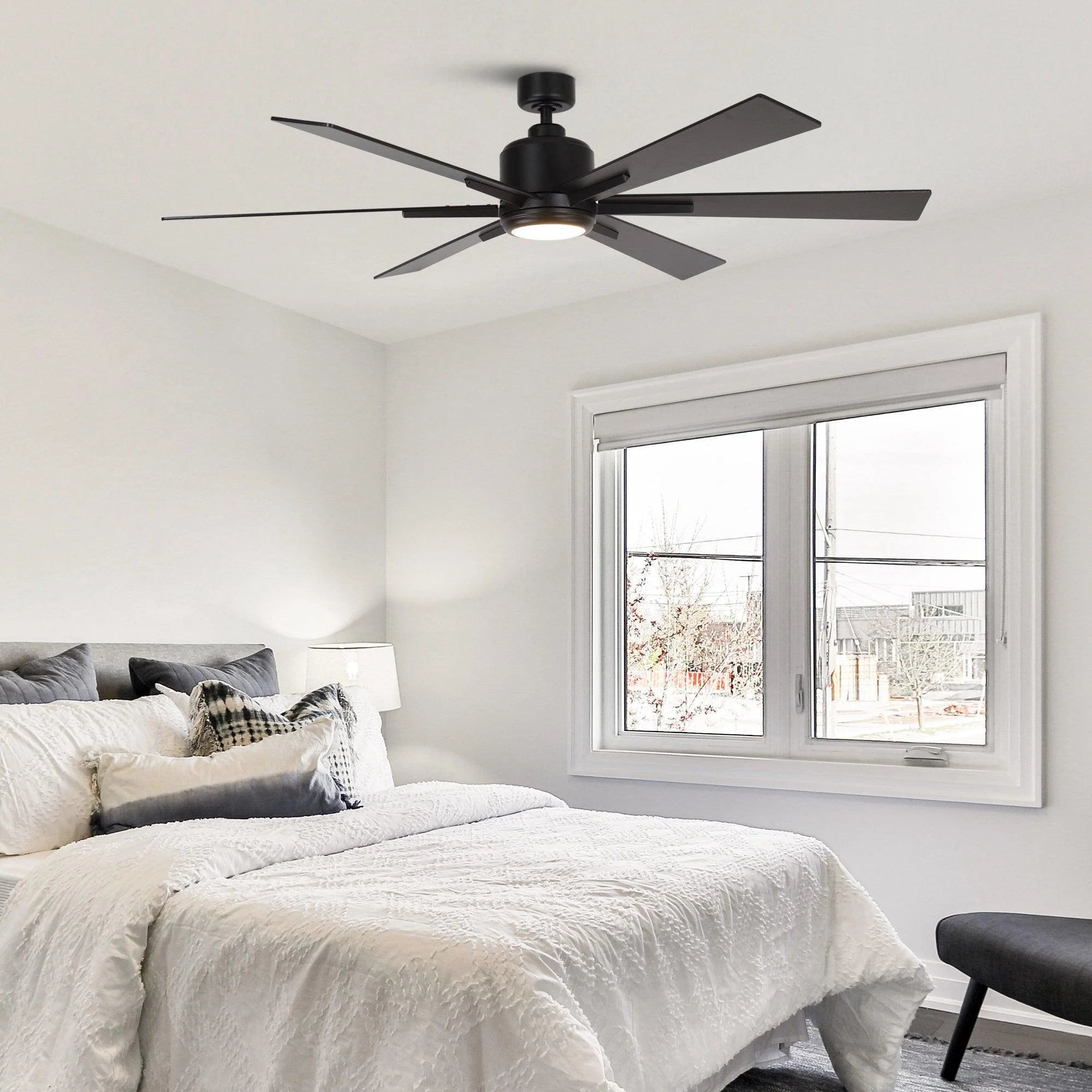 Ventilador de techo industrial Monty Ø165cm con luz y mando a distancia
