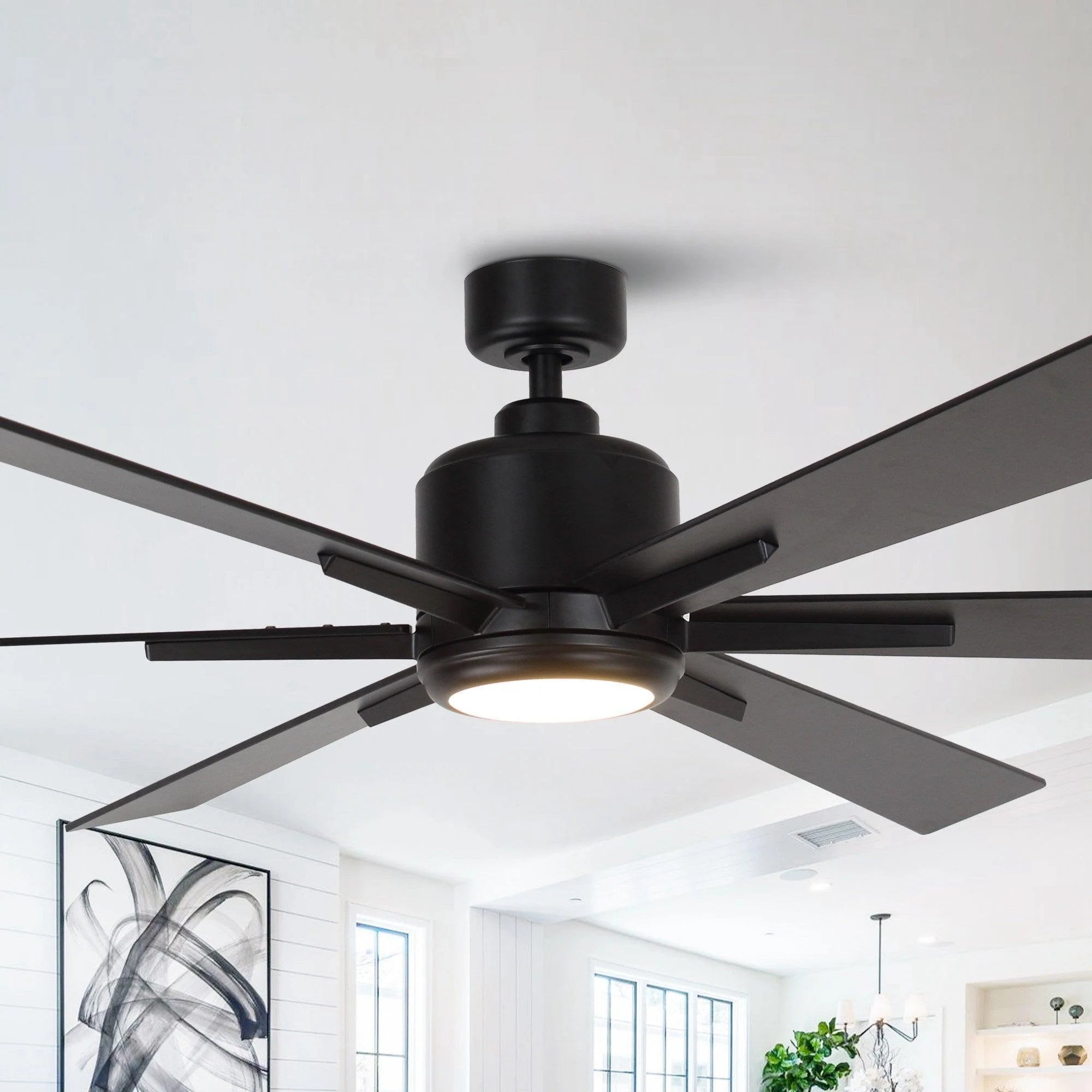 Ventilador de techo industrial Monty Ø165cm con luz y mando a distancia