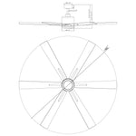 Ventilador de techo industrial Monty Ø165cm con luz y mando a distancia