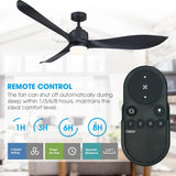 Ventilador de techo moderno Misael de 167 cm (66'') Motor DC con iluminación LED