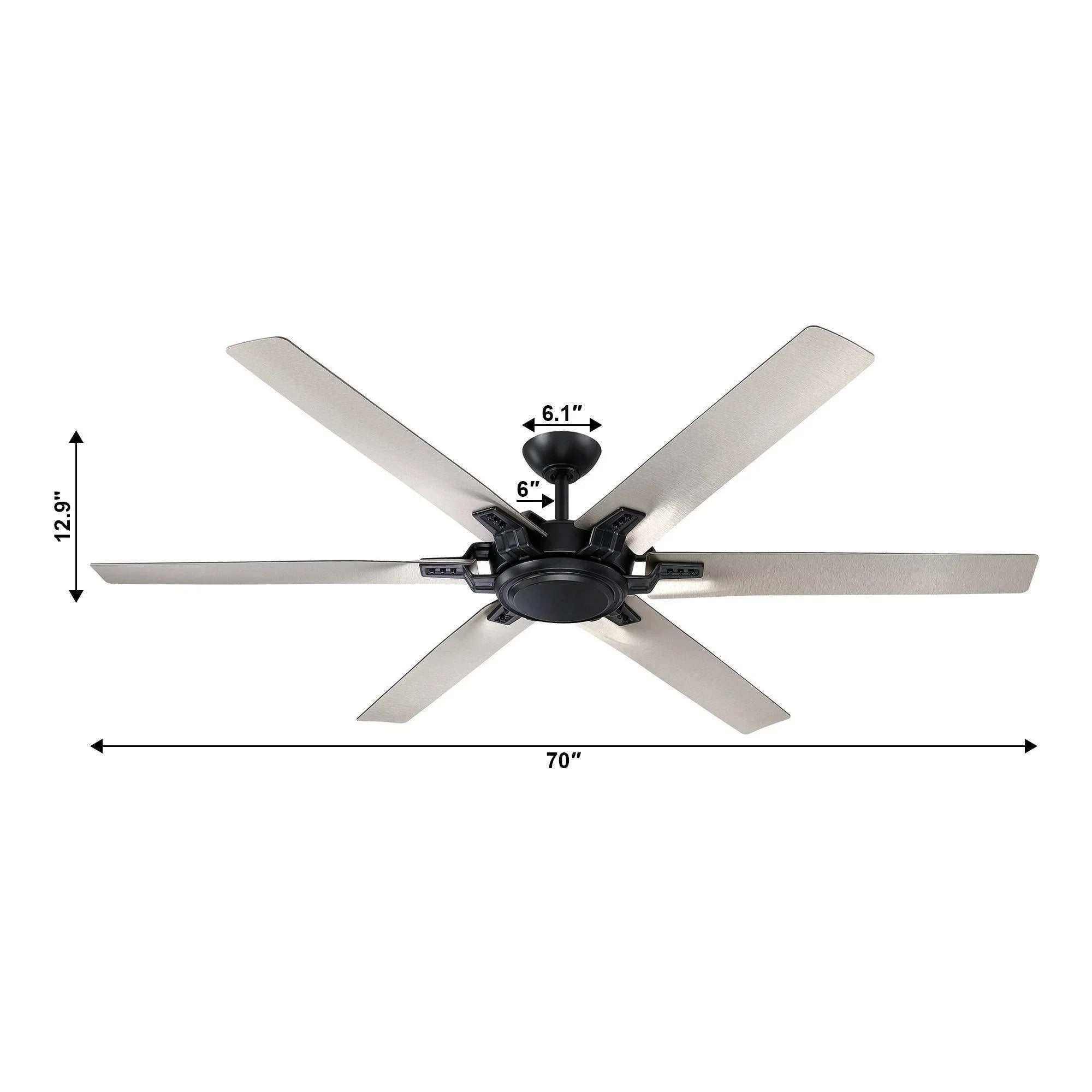 Ventilador de techo industrial Madhya Ø178 cm con mando a distancia