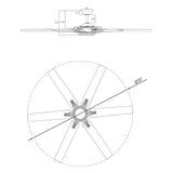 Ventilador de techo industrial Madhya Ø178 cm con mando a distancia