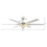 Ventilador de techo de Ø178 cm con luz y mando a distancia