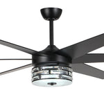 Ventilador de techo moderno reversible de Ø178 cm con luz y mando a distancia