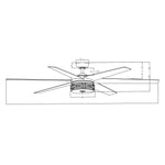 Ventilador de techo moderno reversible de Ø178 cm con luz y mando a distancia
