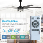 Ventilador de techo moderno reversible de Ø178 cm con luz y mando a distancia