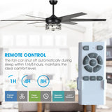 Ventilador de techo moderno reversible de Ø178 cm con luz y mando a distancia
