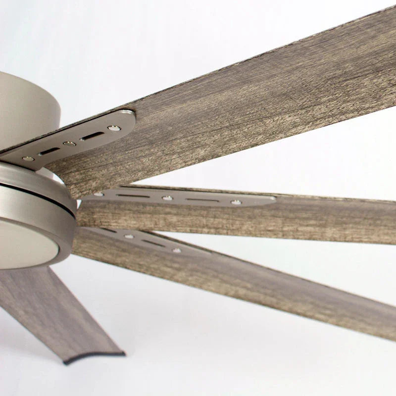 Ventilador de techo Bankston Modern de 189 cm (72") con acabado en níquel satinado, montaje con varilla Motor DC, iluminación LED y mando a distancia