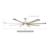 Ventilador de techo Bankston Modern de 189 cm (72") con acabado en níquel satinado, montaje con varilla Motor DC, iluminación LED y mando a distancia