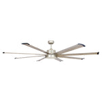 Ventilador de techo Bankston Modern de 189 cm (72") con acabado en níquel satinado, montaje con varilla Motor DC, iluminación LED y mando a distancia