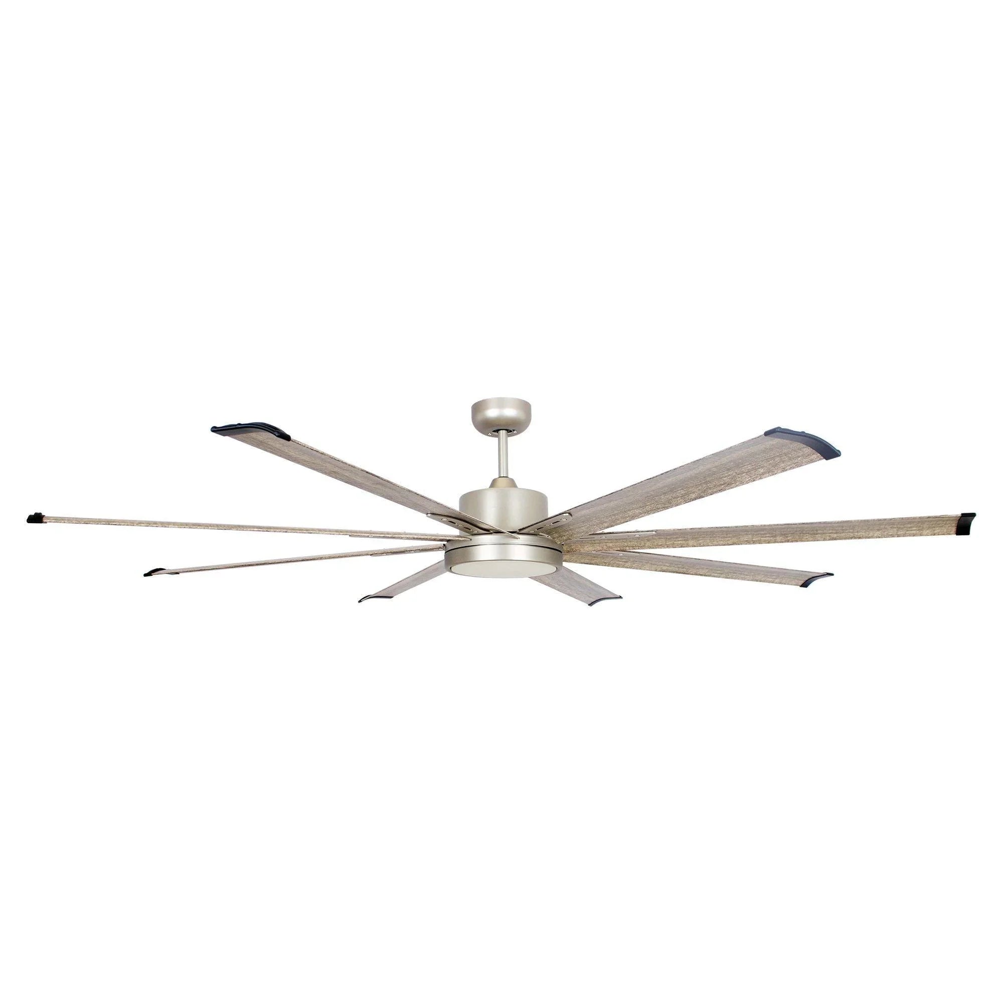 Ventilador de techo Bankston Modern de 189 cm (72") con acabado en níquel satinado, montaje con varilla Motor DC, iluminación LED y mando a distancia