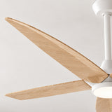 Ventilador de techo de grano de madera silencioso MORIN de Ø132 cm con luz LED