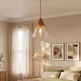 Glass Rattan Pendant Light Ø35cm