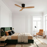 Ventilador de techo Avela Medium Oak Ø137 cm con luz LED y aspas de madera maciza 100%